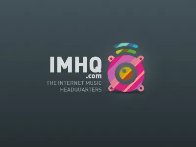 Logo IMHQ branding icon logo music speakers stripes woofers