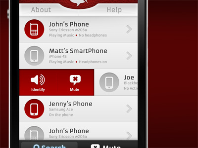 Mute It - Search results app iphone ipod mobile results search ui ux