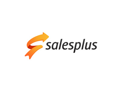 Salesplus arrow logo mark s spiral