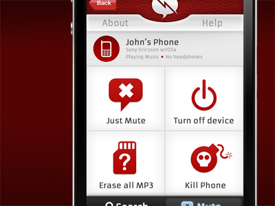 Mute It - Device options app iphone ipod mobile ui ux