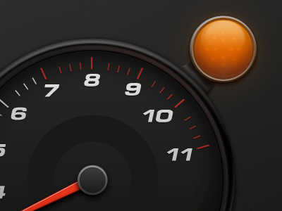 Shift light and tach UI needle orb shift tachometer ui