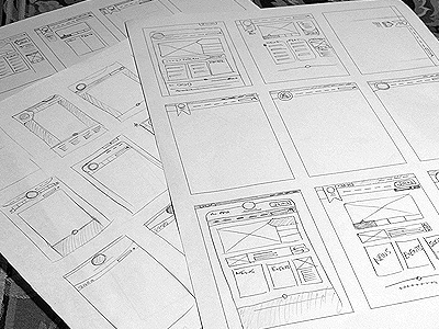 SR Explorations sketch wireframes