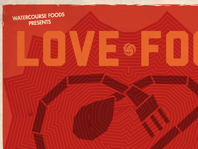 Watercourse Foods P0ster heart illustration restaurant poster valentines days watercourse foods