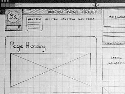 SR Final Homepage Concept high fidelity sketch wireframe