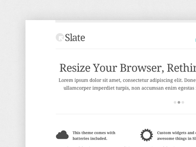 Slate - A Responsive Theme responsive serif slate white