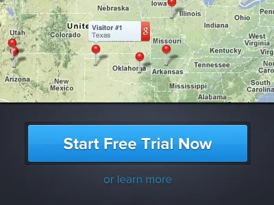 Relead Landing Page action blue button call calltoaction cta dark map nova points proxima to trial website