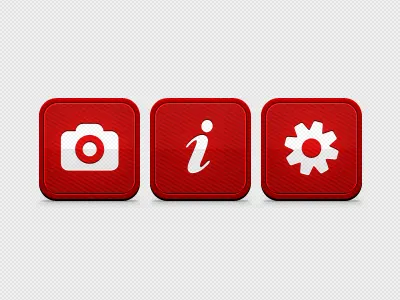 Icons camera icon information photo settings