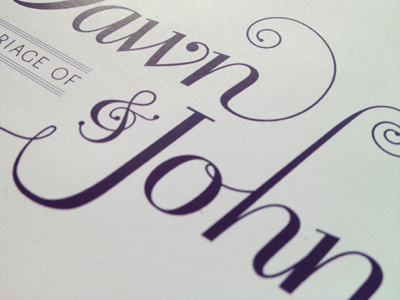 John & Dawn Save The Date curls hand drawn type invitation save the date script wedding