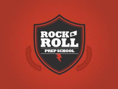 Rock & Roll Prep School branding crest logo micahburger music rock roll vector