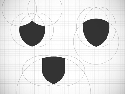 Shapes badge logo process shield