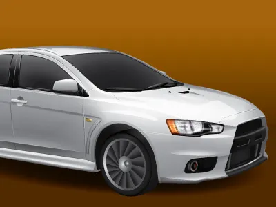 "Evo" car illustration vector