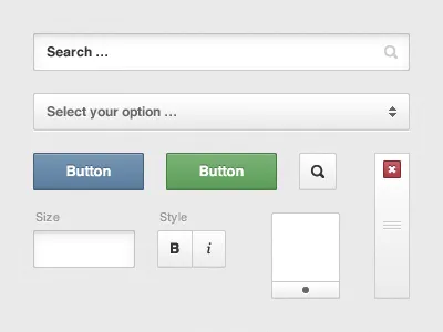 UI elements buttons framework interface select ui