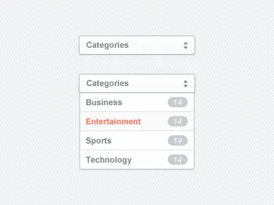 Categories dropdown categories clean dropdown light menu options