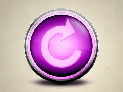 Refresh arrow circle lighting orb pink refresh