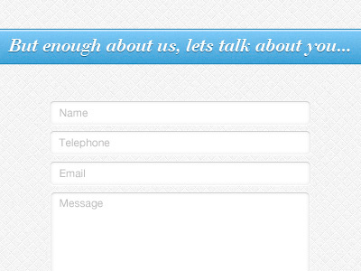 Contact Form blue contact form grey message website