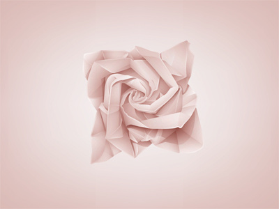 Origami Rose flower logo origami paper rose vector yoga yp © yoga perdana