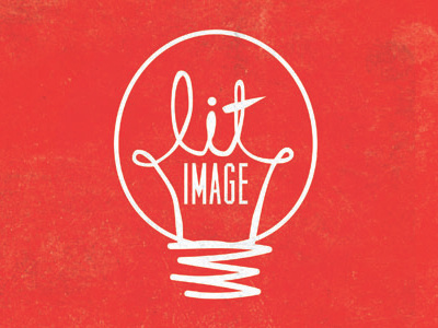 New Lit Image Identity 3 identity lightbulb lit image logo red texture white