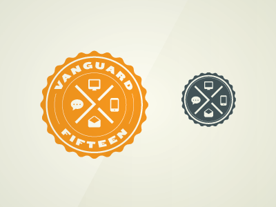 Vanguard Logo Concept 2 circle design logo orange