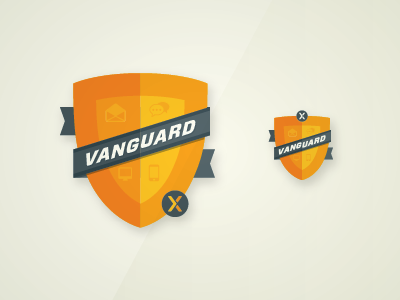 Vanguard Logo Concept 3 crest design emblem logo orange shield