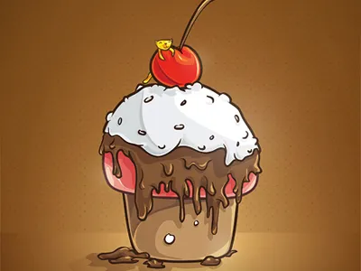 Cupcake 03 cat cupcake illustration