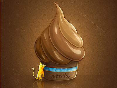 Cupcake cat cupcake illustration photoshop