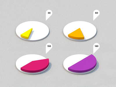 Infotools Radials 3d clear info infographics infotools