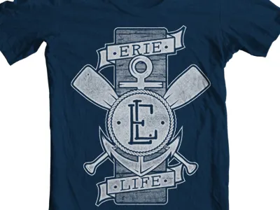 Erie Life anchor apparel crest erie