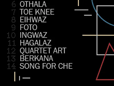 album text album art dazzlerecordings franklin gothic geometry