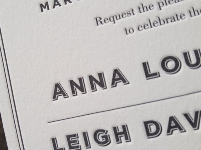 Letterpres2 letterpress typography wedding invite