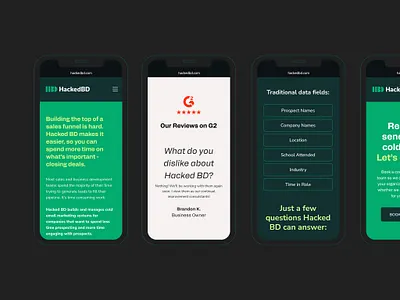 Mobile Site for Hacked BD app design branding cold dm identity logotype responsive sales web web design web development webflow website
