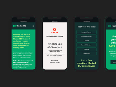 Mobile Site for Hacked BD app design branding cold dm identity logotype responsive sales web web design web development webflow website