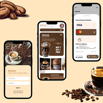 Coffee Apps by Figma 3d branding coffee coffee apps figma graphic design ui