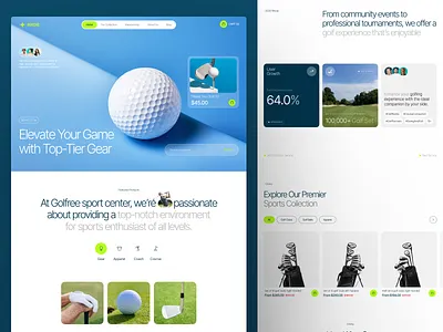 BIRDIE - High End Golf Equipment Market branding design golf landing page luxury market marketplace minimal online shop sport ui ui design uiux web design website