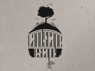 Landscape Escape illustration landscape typography
