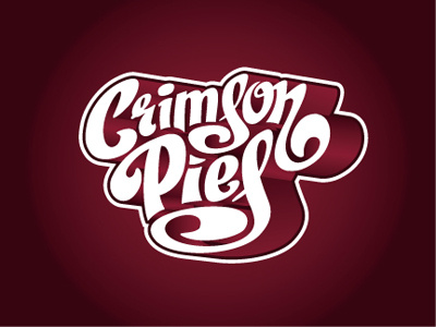 Crimson Pies lettering logo typography