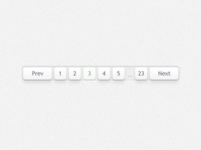 Pagination button clean element interface next pagination previous ui web white