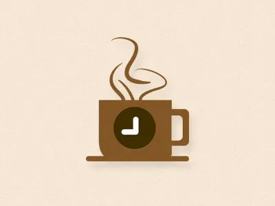 Coffe + Time brown client dark design logo website white