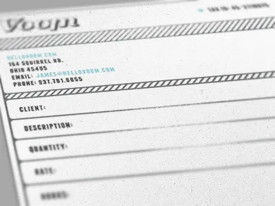 New Invoice invoice personal photo print texture