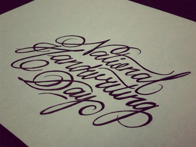 Celebrating National Handwriting Day doodle handwriting lettering