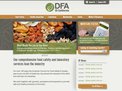 DFA of California beige digital gear green helvetica orange oswald theme design wordpress