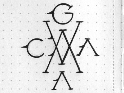 AVOCAGA lettering sketch the avocado gang