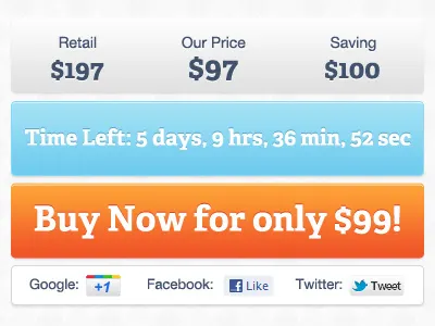 Deals Buttons adelle basic social blue buttons deals facebook google grey orange twitter