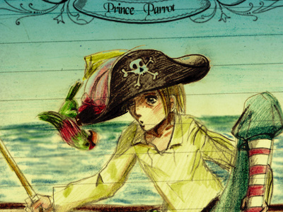 Prince parrot artwork illustration