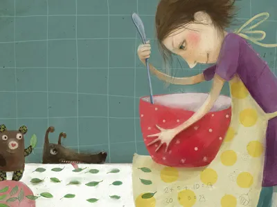 cooking children colours cooking illustration texture