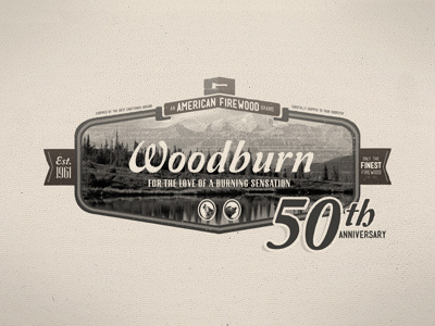 Woodburn brand illustration wood