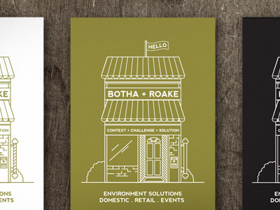 BOTHA + ROAKE (Business Cards) design identity logo