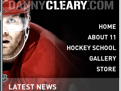 Responsive Dannycleary.com css3 design detroit development hockey mobile responsive web