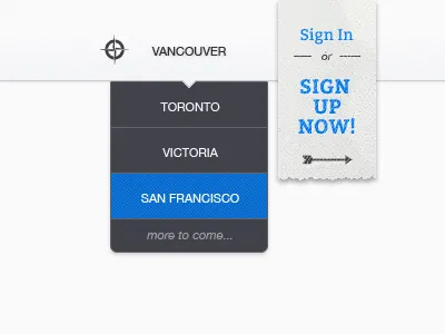 Header Navigation drop down header hover nav paper ui