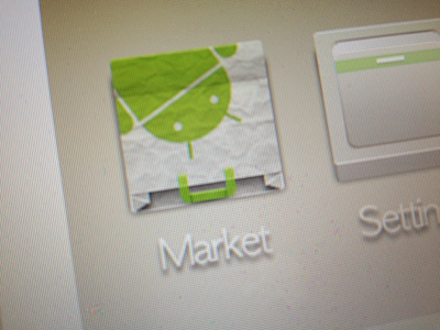 Android Market App Icon android app google icon logo market paper ui