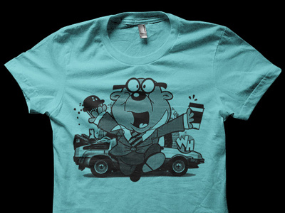 Penfold Wormhole Shirt Concept coffee delorean halftone penfold wormhole